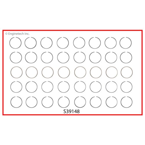 Premium Steel-Top Piston Rings Set FITS: 2009-2018 Dodge Chrysler Jeep 345 5.7L V8 HEMI (1.2/1.2/2.0mm)