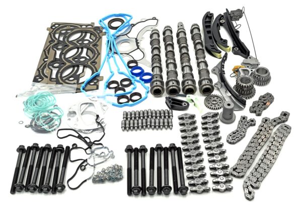 3.6L Pentastar Camshaft Install Kit with | 4x Camshafts | 24x Hydraulic Lifters | 24x Rocker Arms | Timing Kit | Head Gasket Set | Bolts | FITS: 2011-2016 Jeep Dodge Chrysler Ram 3.6L DOHC Pentastar