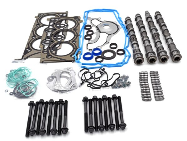 3.6L Pentastar Camshaft Install Kit with | 4x Camshafts | 24x Hydraulic Lifters | MLS Head Gasket Kit | Head Bolts | FITS: 2011-2016 Jeep Dodge Chrysler Ram 3.6L DOHC Pentastar