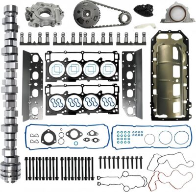 NON MDS HEMI 5.7 Camshaft Lifter Kit Oil Pump Timing Chain VVT Kit Head Gasket Bolts Set Fit For Chrysler 300 Dodge Challenger Charger Durango Ram 1500 Jeep Commander Grand Cherokee 5.7L V8 2009-2020