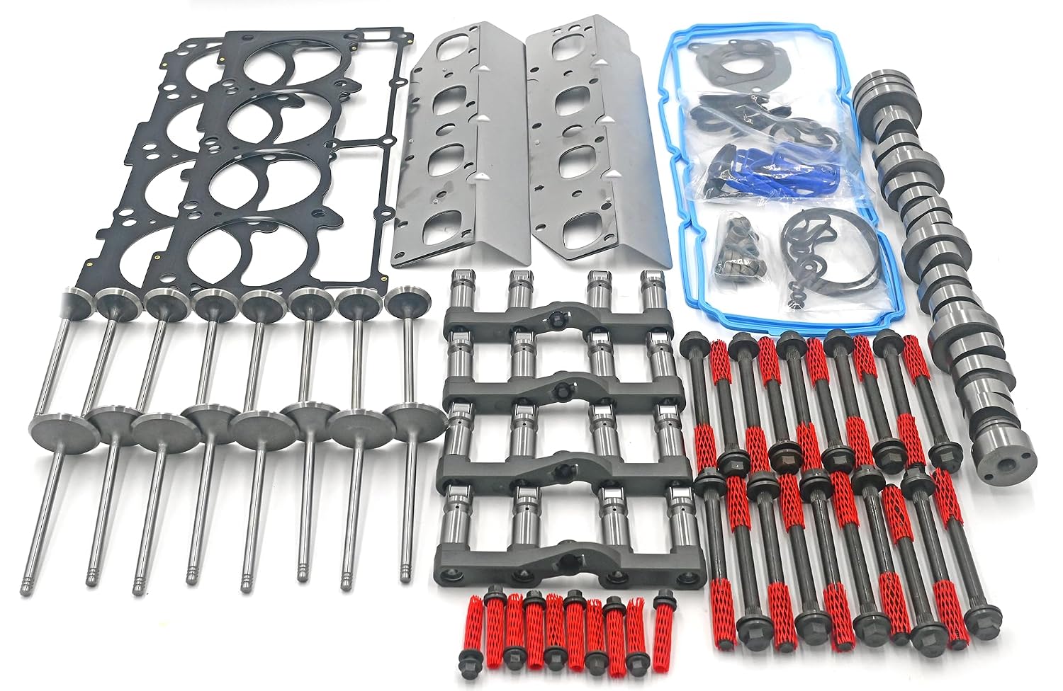 5.7L HEMI 2009+ MDS Camshaft Valves Overhaul Kit | MDS Lifters | 8 Intake & 8 Exhaust Valves | Head Gasket Kit | FITS: 09-22 Dodge Chrysler 5.7L HEMI RAM Challenger Charger Cherokee 300 Durango